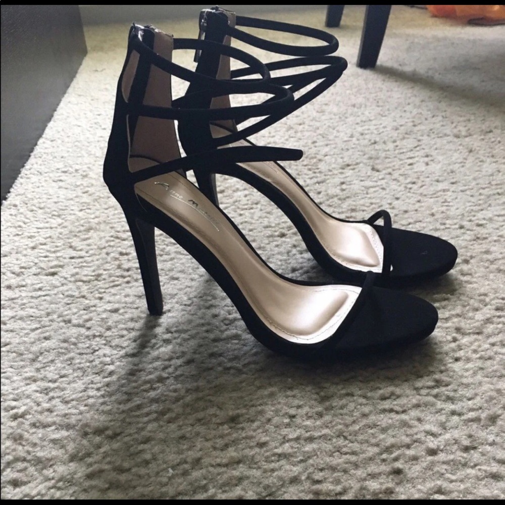 used once strappy heels